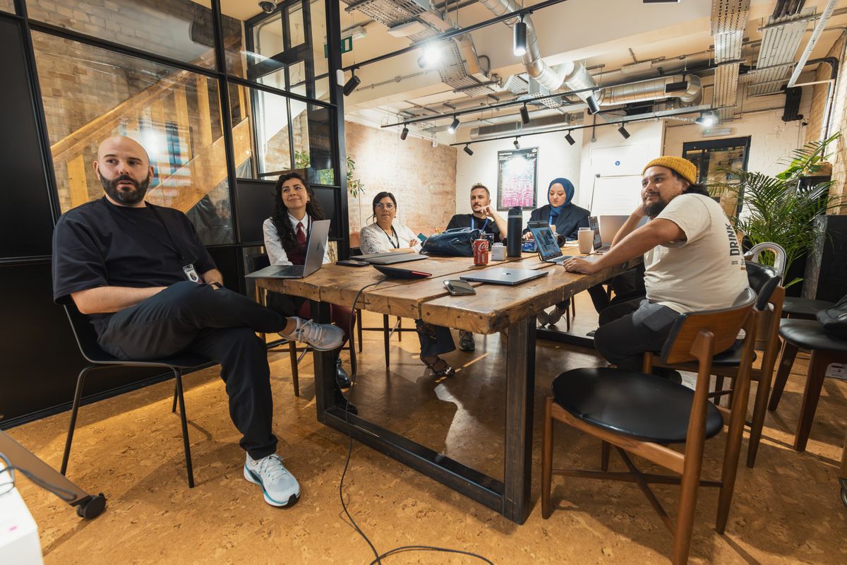 Team meeting in a contemporary office